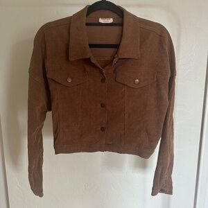 SHOWPO CROPPED CORDUROY JACKET